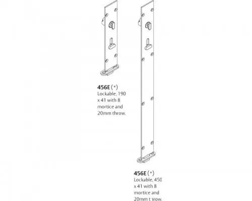 Brio 456LESN 1 450mm Lockable Flush Bolt