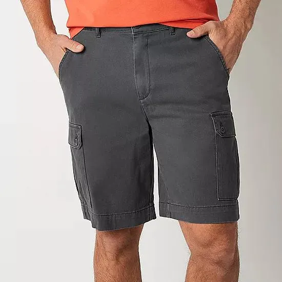 St. John's Bay Comfort Stretch 10" Mens Stretch Fabric Cargo Short