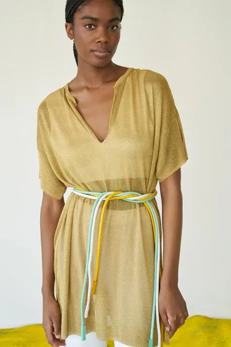 Túnica hilo metálico