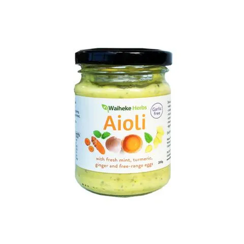 Waiheke Herbs Aioli Mint, Turmeric, Ginger 200g