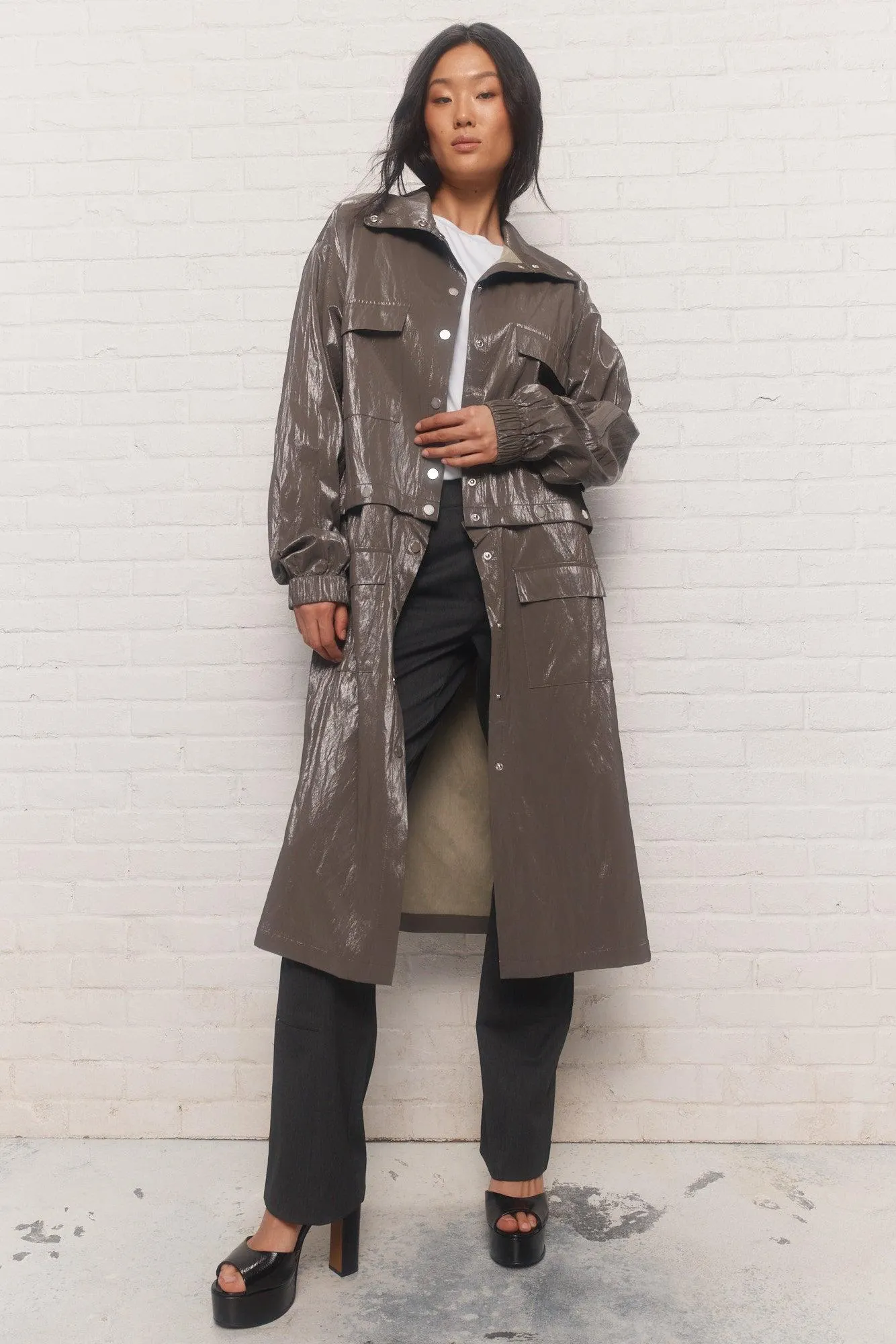 Bliss | Manteau imperméable vert multifonction