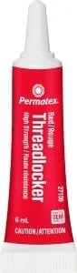 Red 3/8 to 1 in. High-Strength Threadlocker, 6 ml