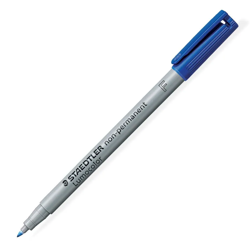Staedtler - Marqueur effaçable à sec non permanent Lumocolor − Pointe fine − Bleu