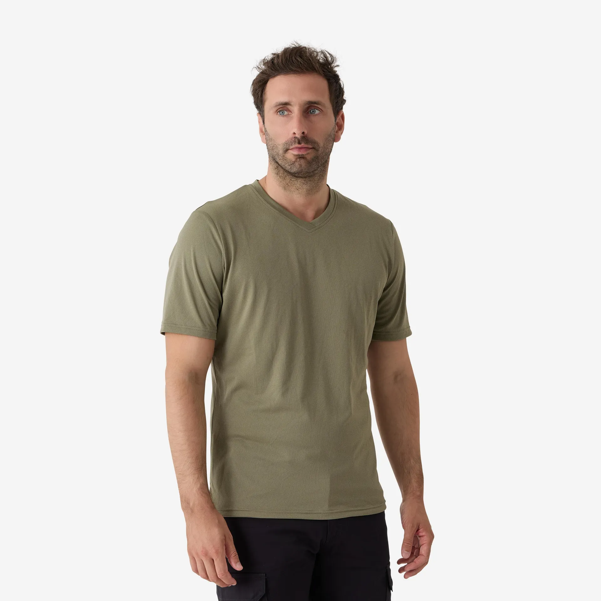 T-shirt de chasse à manches courtes respirant homme - 100 vert