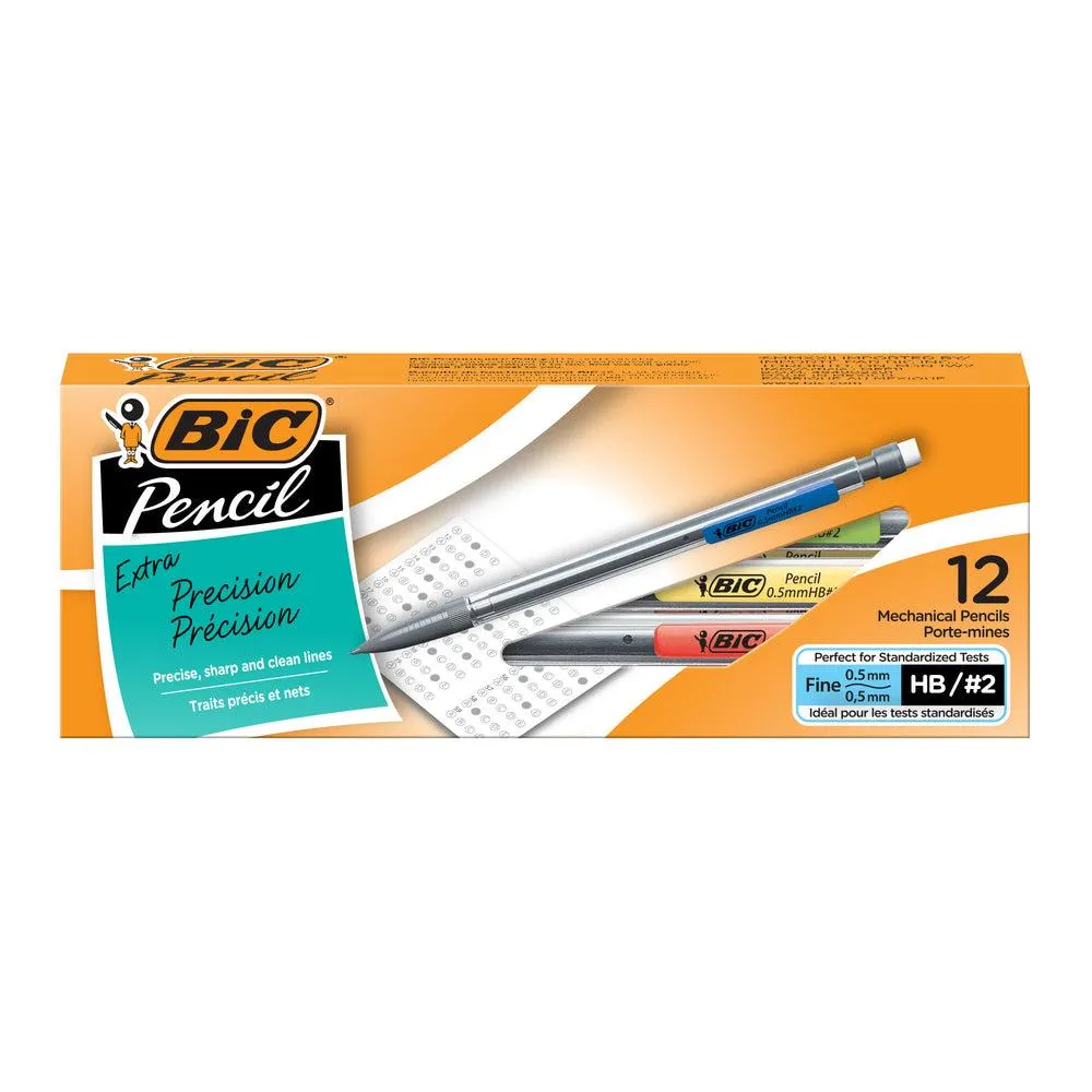 BIC - Porte-mine HB Extra-précision - 0,5 mm - Paquet de 12