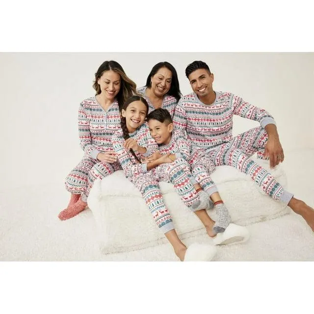 Baozhu Family Matching Reindeer Print Christmas Sleepwear Pajamas Set, 2 Piece (Unisex Baby & Toddler 3M-18M)