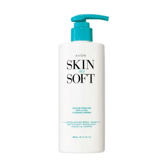 Nettoyant exfoliant pour le corps pour la peau à tendance acnéique Avon Skin So Soft