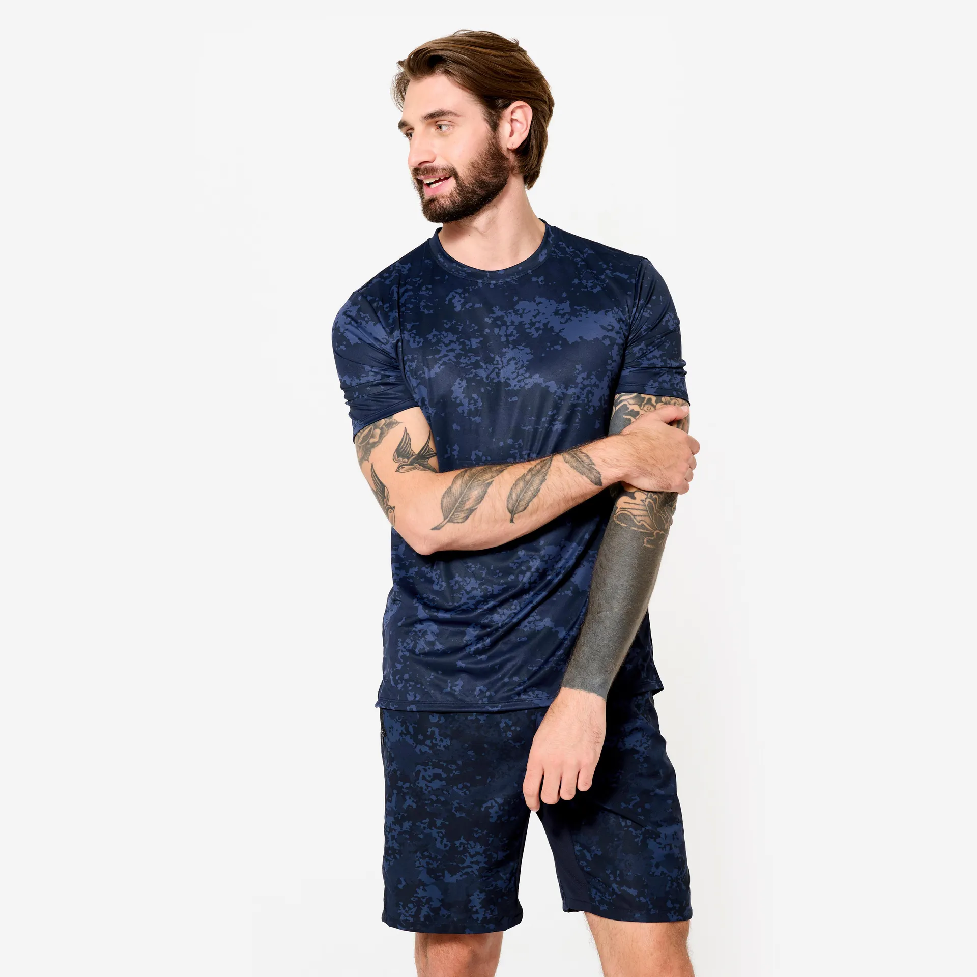 T-shirt à manches courtes respirant col rond homme