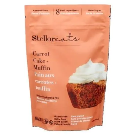 Mélange pain et muffin aux carottes sans gluten
