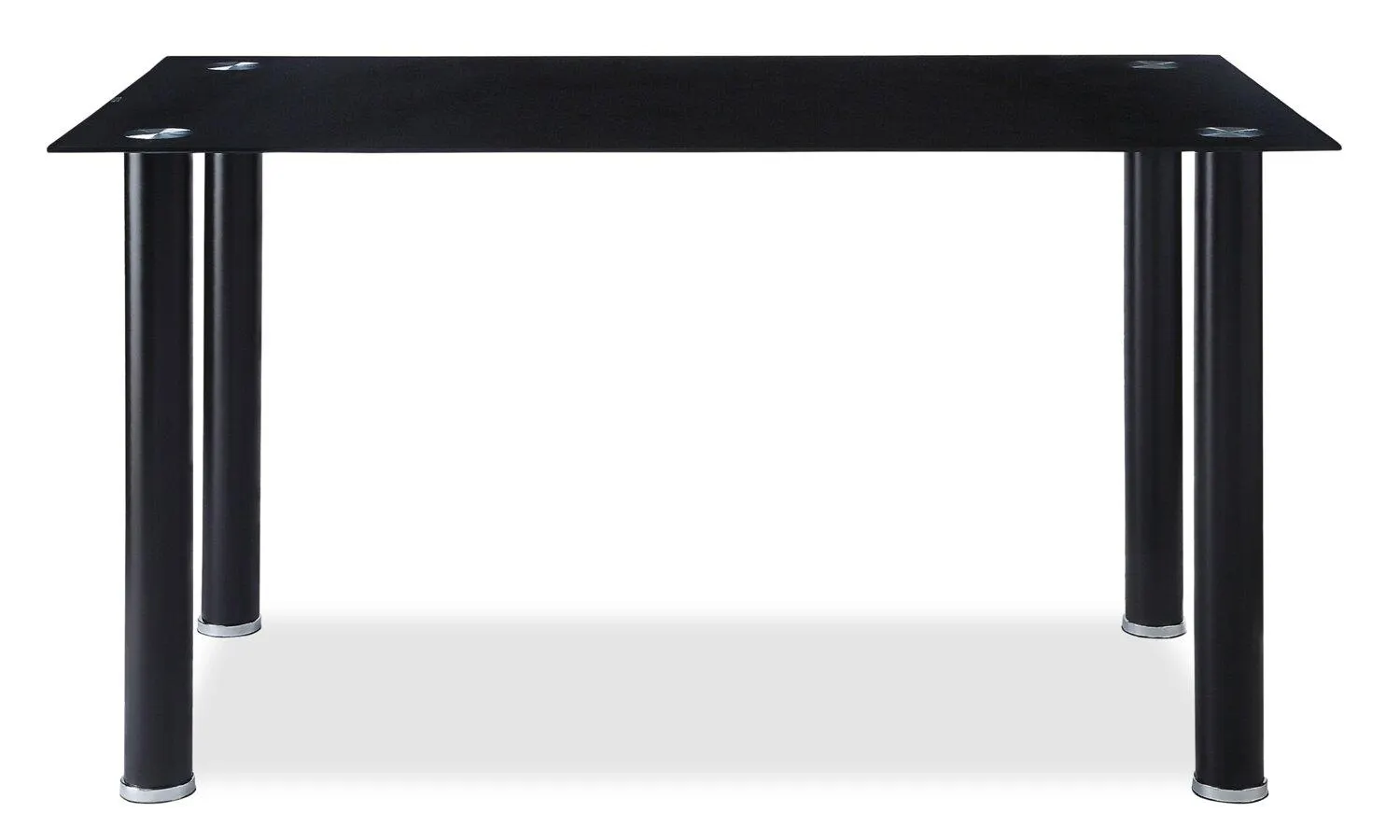 Table de salle à manger Onyx de 55 po (L) avec dessus en verre - noire