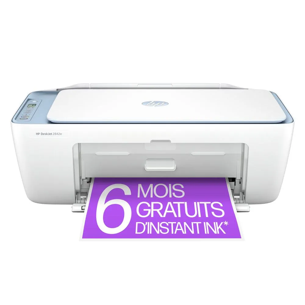 HP - Imprimante tout-en-un DeskJet 2842e avec 6 mois d'abonnement Instant Ink - Skyride