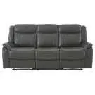 Sofa inclinable en similicuir Mazin 99926GRY-3
