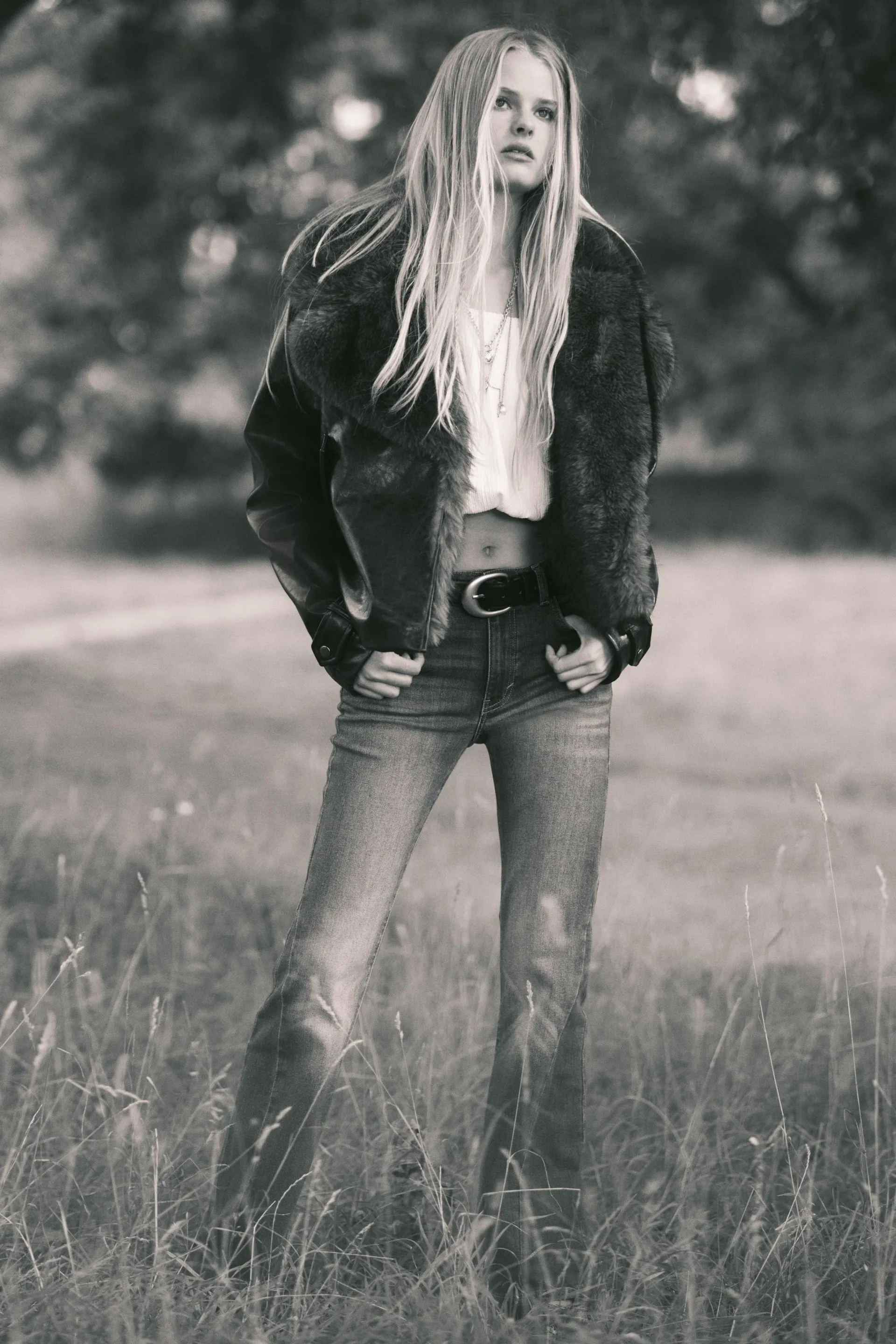 Jean évasé taille haute