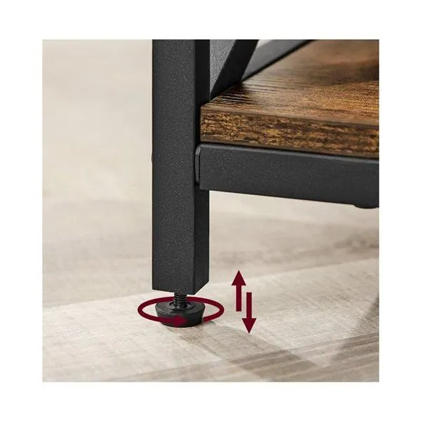Table basse à plateau relevable de Boutique Home 24 x 40 po brun rustique avec rangement ouvert et dissimulé