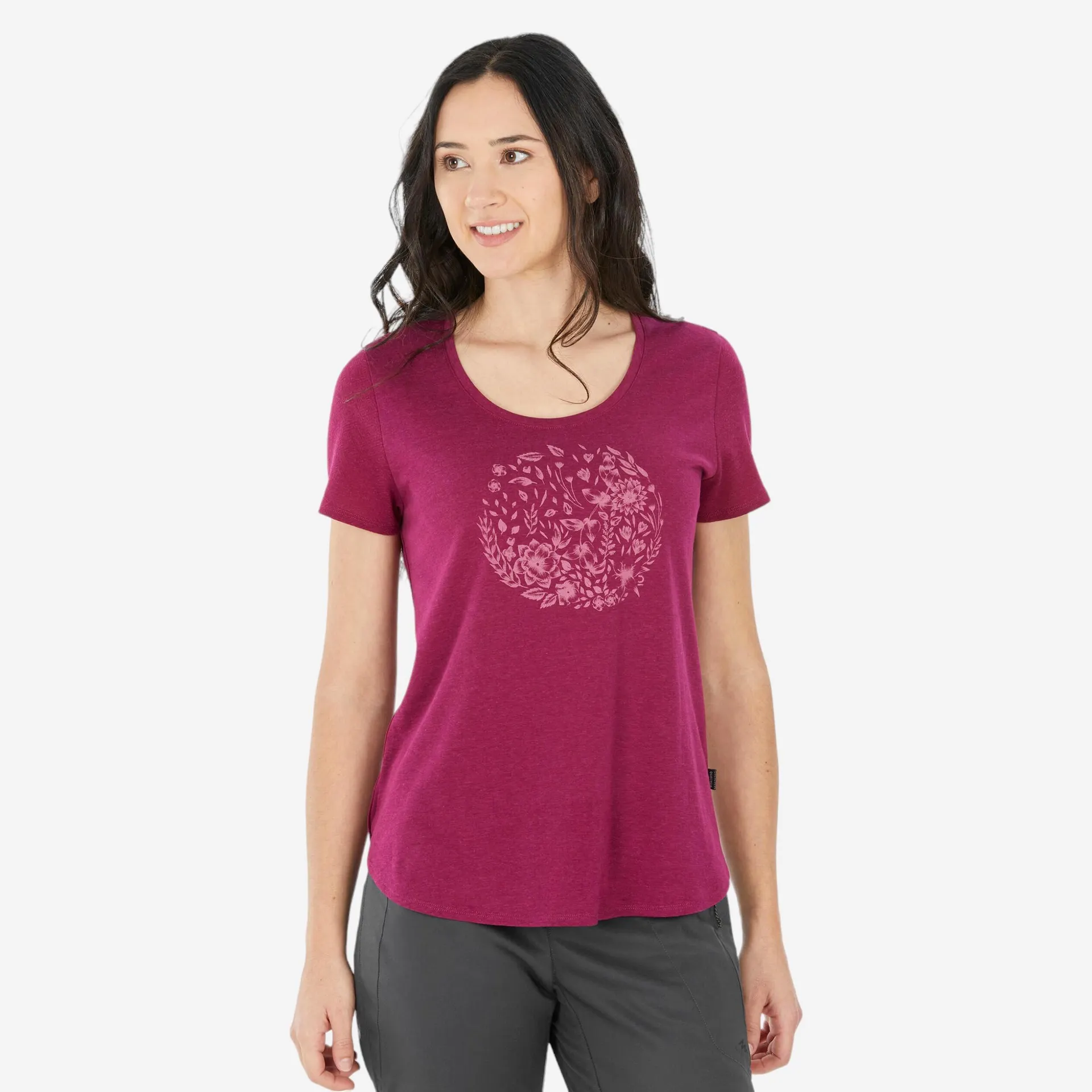 T-shirt de randonnée femme, NH 500