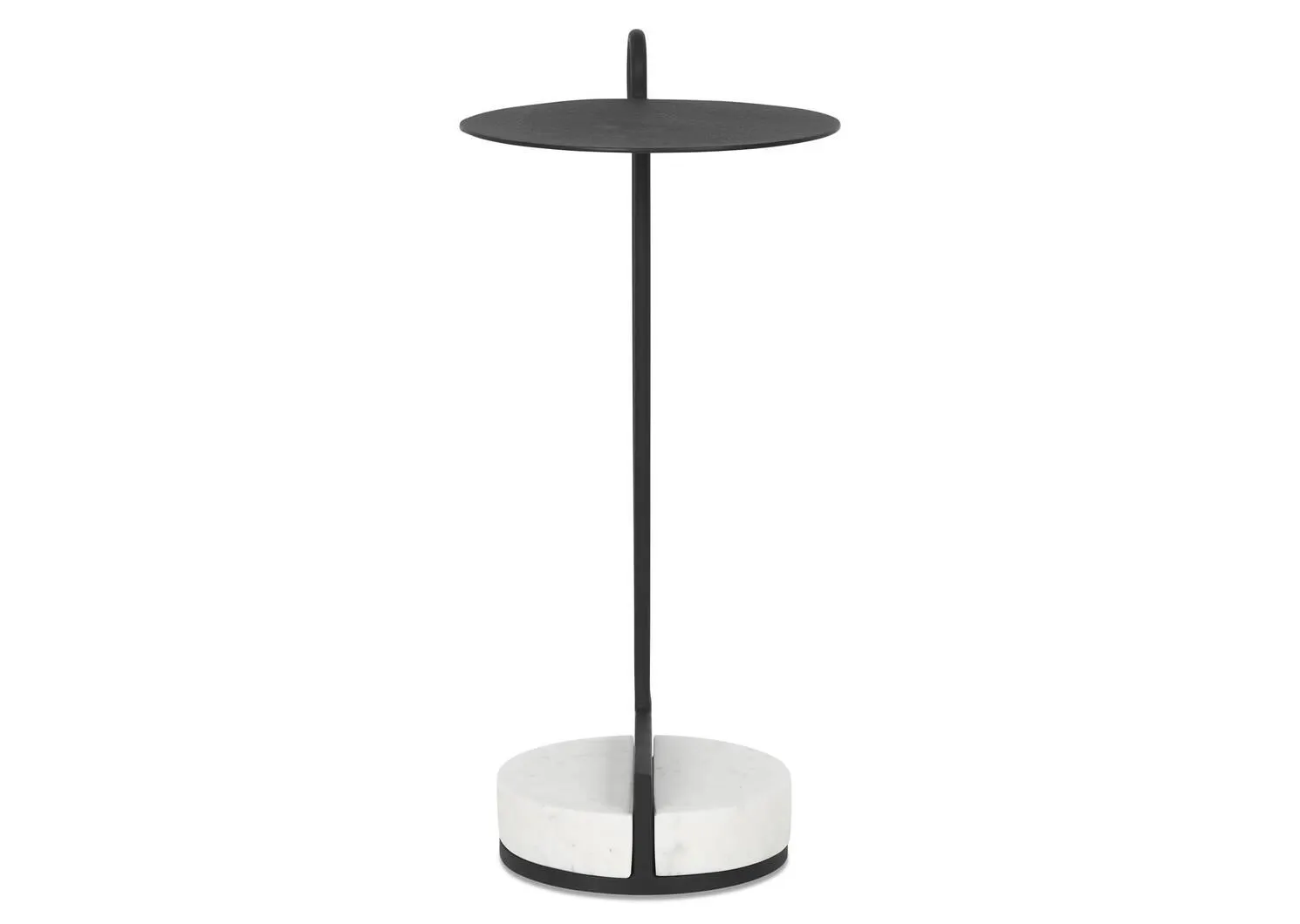 Table d'appoint Chet en métal recyclé -ébène