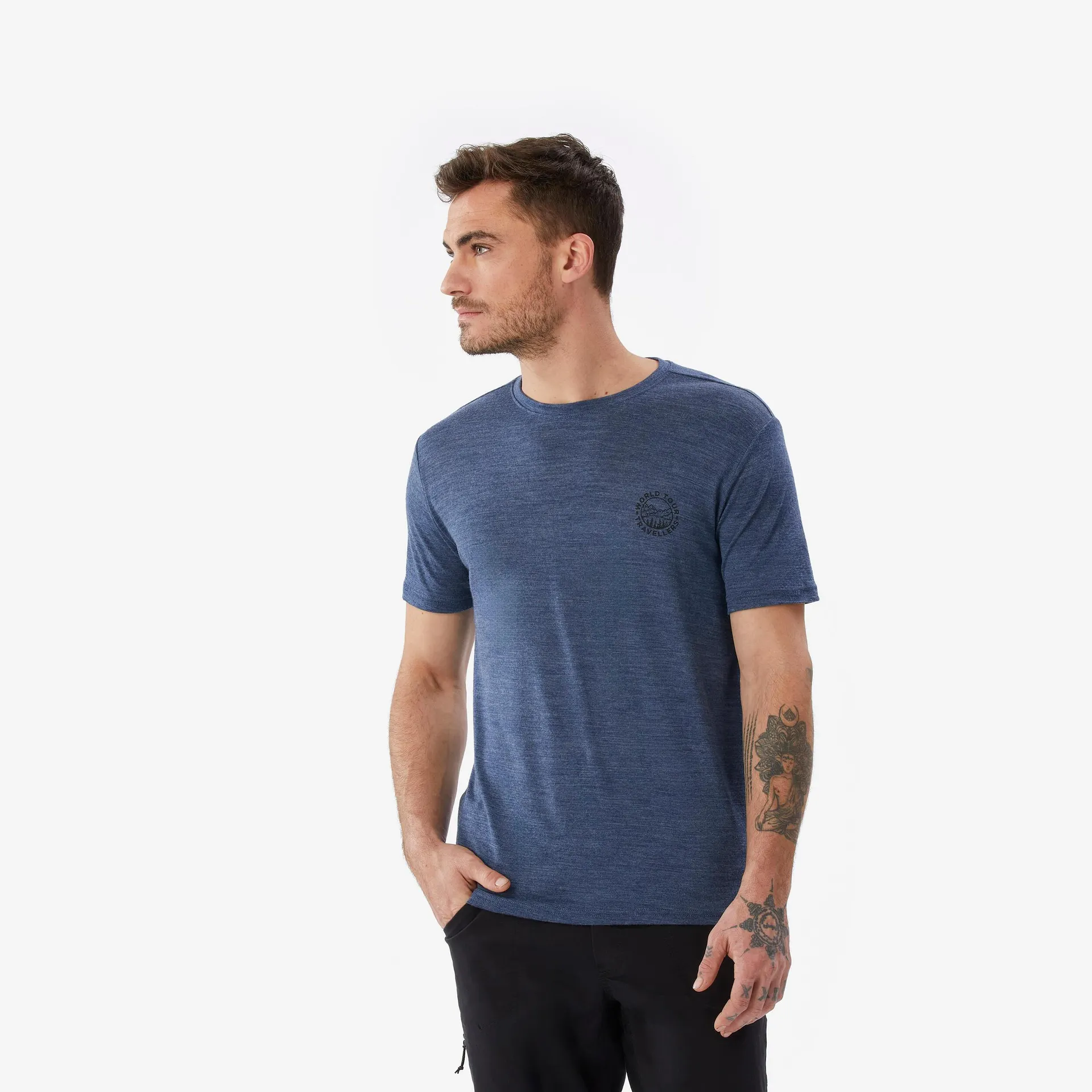 T-shirt en laine mérinos homme – Travel 500