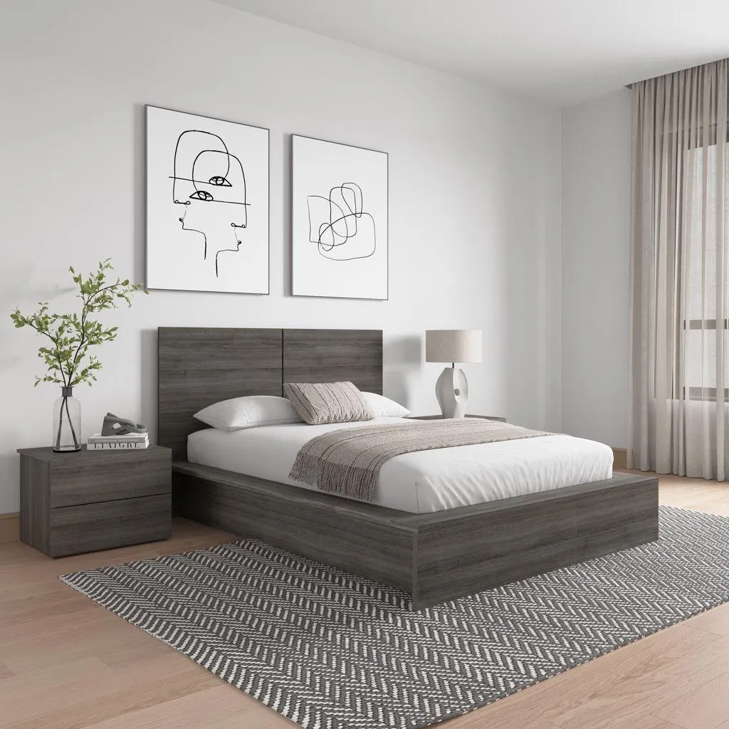Mobilier de chambre à coucher James 4 pièces - Double