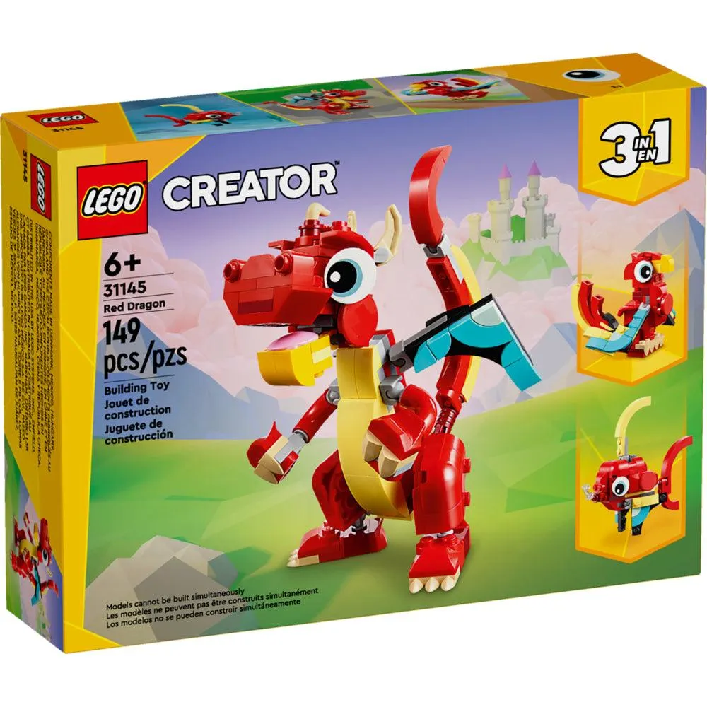LEGO - Creator Dragon Rouge - 149 Pièces