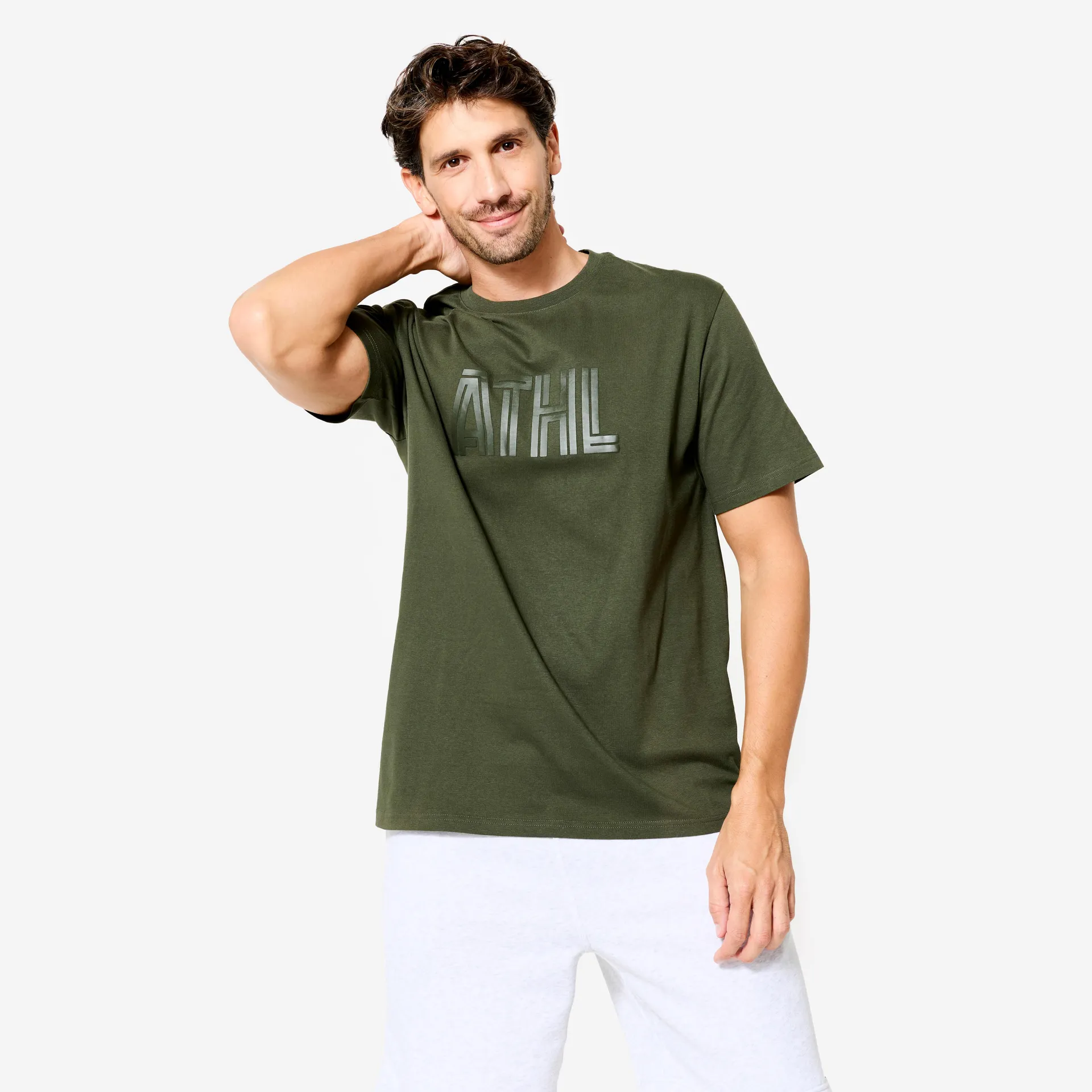 T-shirt de sport en coton homme, 500