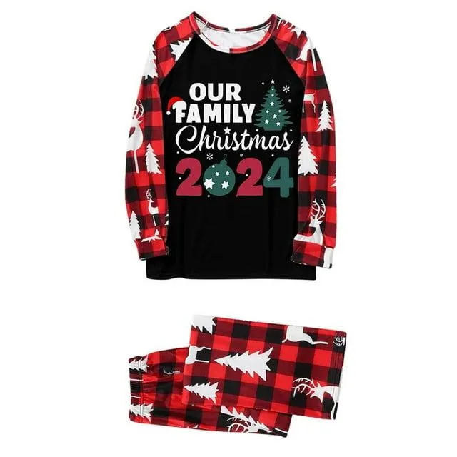 Ensemble Assorti de Noël 2024 pour Famille Édition Enfants Pyjamas Festifs de Vacances