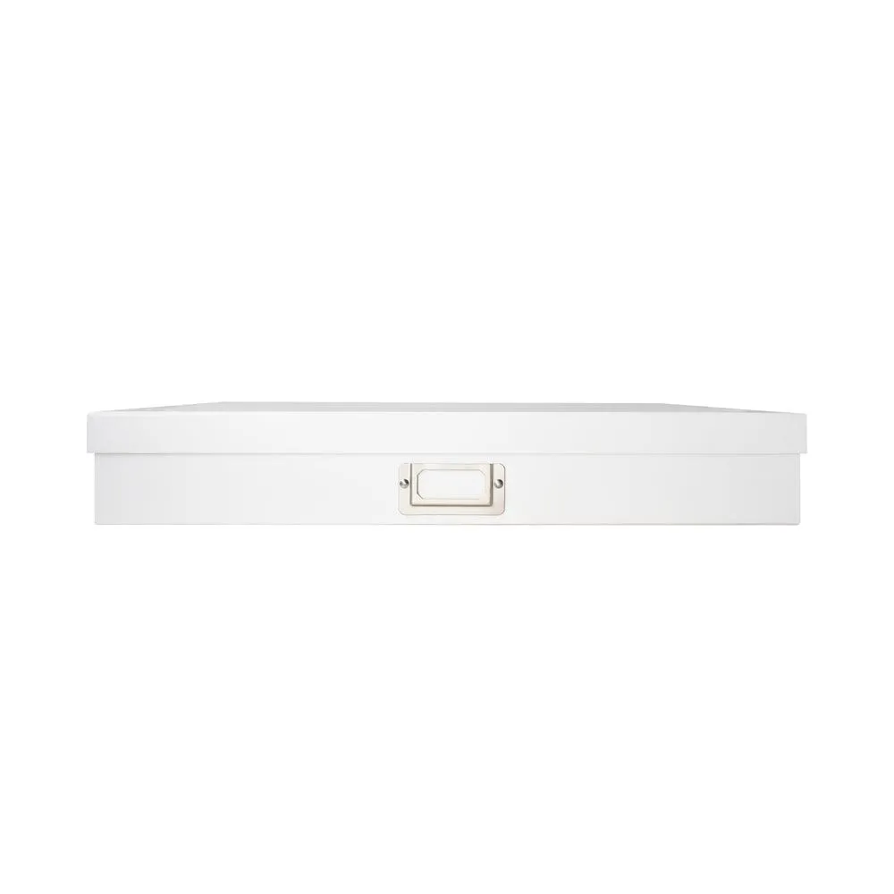 Gry Mattr - Boîte de classement en papier de 17,9 x 13,35 x 2,8 po - blanche