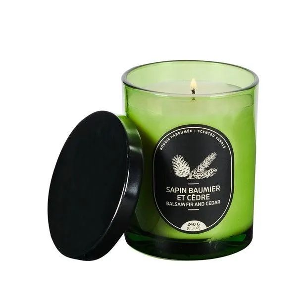 Bougie parfumée sapin beaumier et cèdre