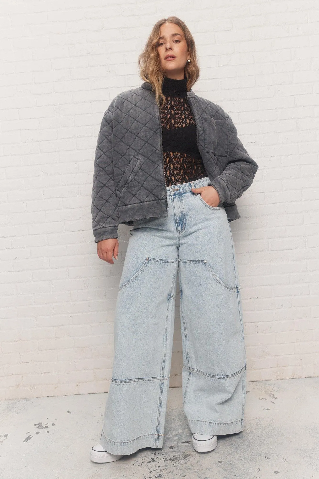 Belleza | Jeans ample bleu délavé