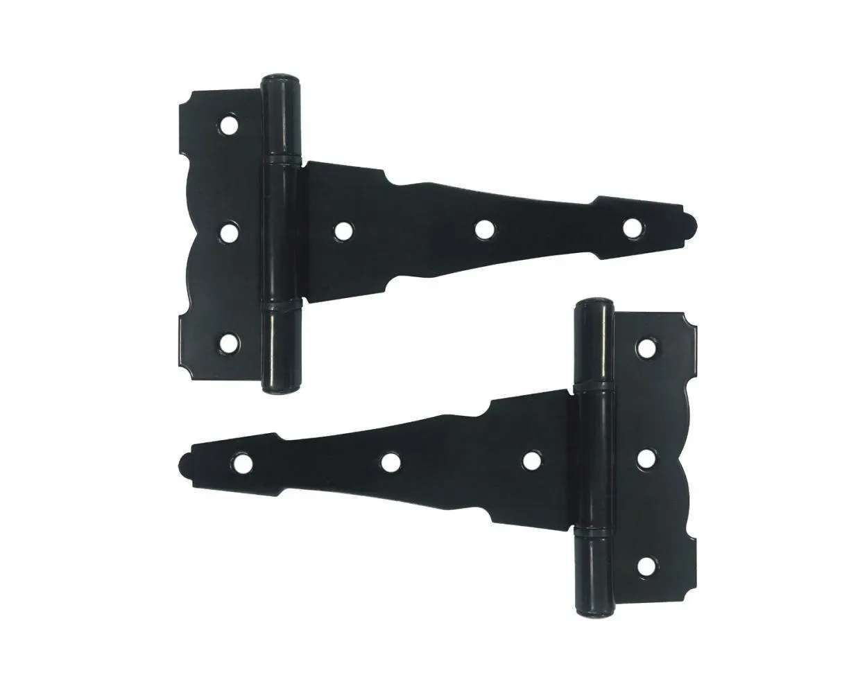 Charnière en T décorative 6’’ - 2 mcx, noir