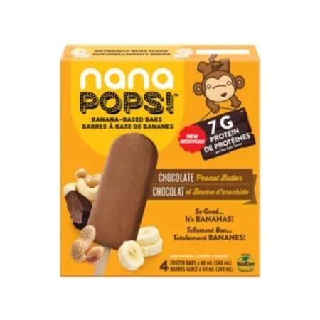 Barres desserts glacés Chocolat et beurre d'arachides végétaliennes