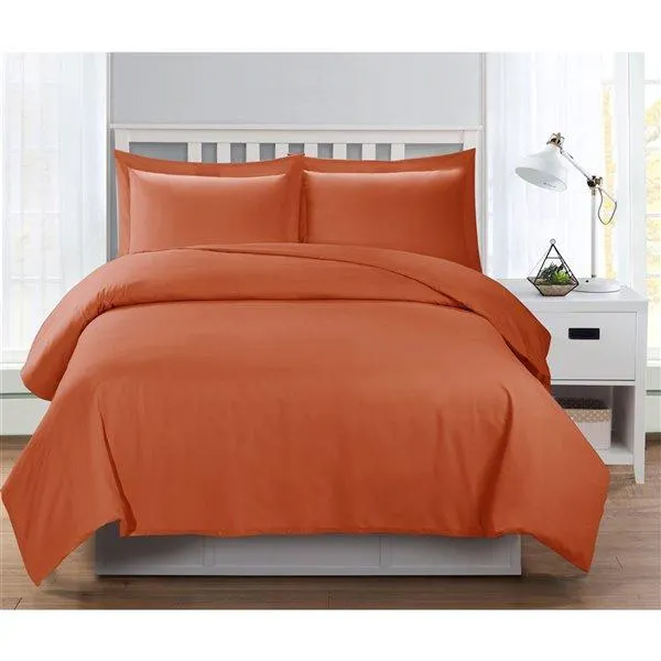 Ensemble de housse de couette cannelle grand lit par Swift Home, 3 mcx