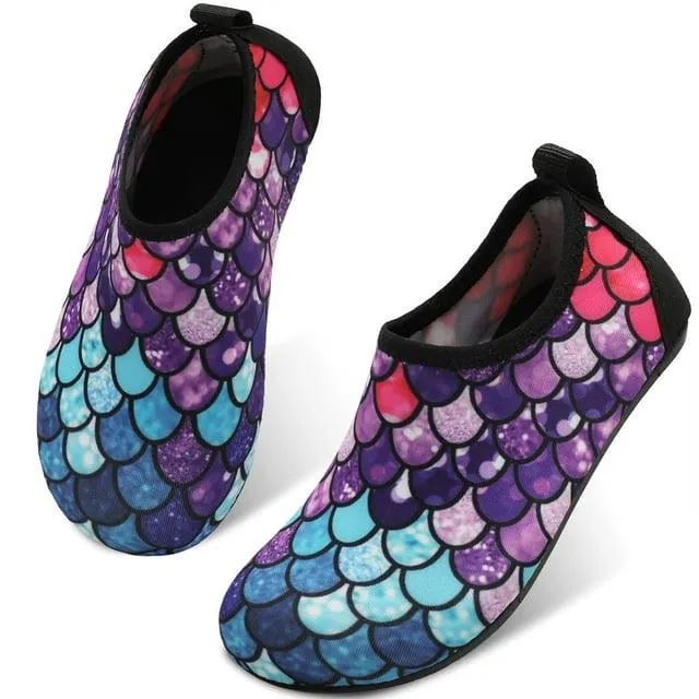 Barerun Kids Toddler Water Shoes Barefoot Quick-Dry Aqua Socks for Boys Girls Baby with Non-Slip Rubber Sole Purple 2.5-3.5 Little Kid