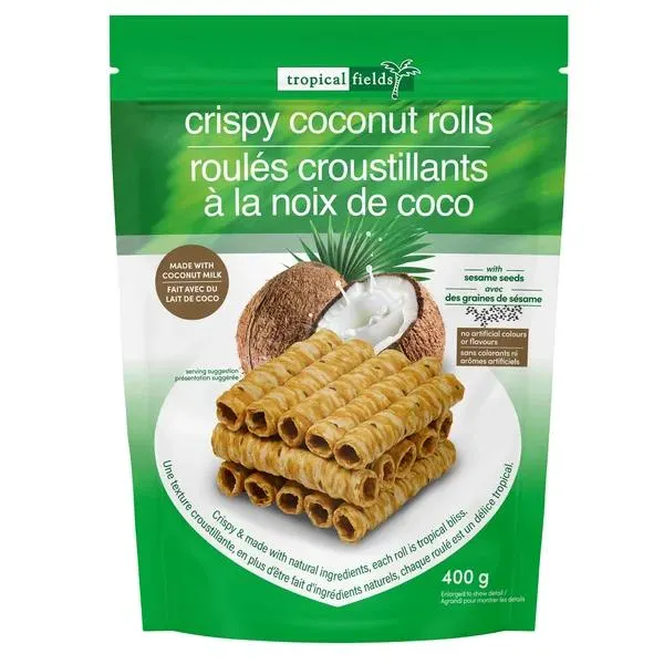 Tropical Fields Crispy Coconut Rolls, 400 g