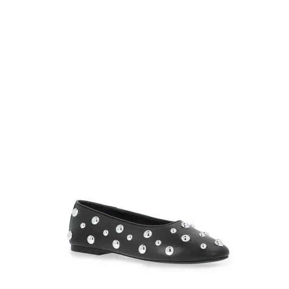 Scoop Women's Studded Faux Leather Ballet Flats