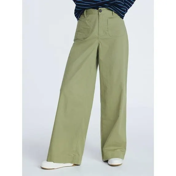 Free Assembly Women's and Women's Plus Patch Pocket Wide Leg Pants, 30”, 32” and 34” Inseam, Sizes XS-4X