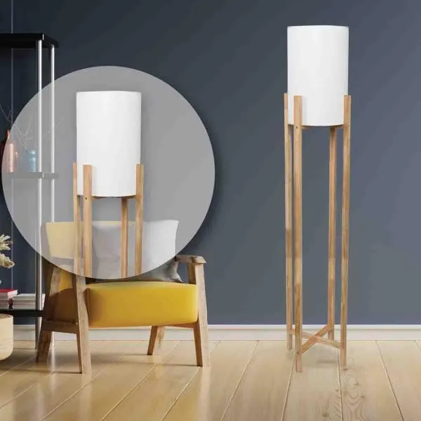 Laurent Taylor - Lampadaire tripode en bois
