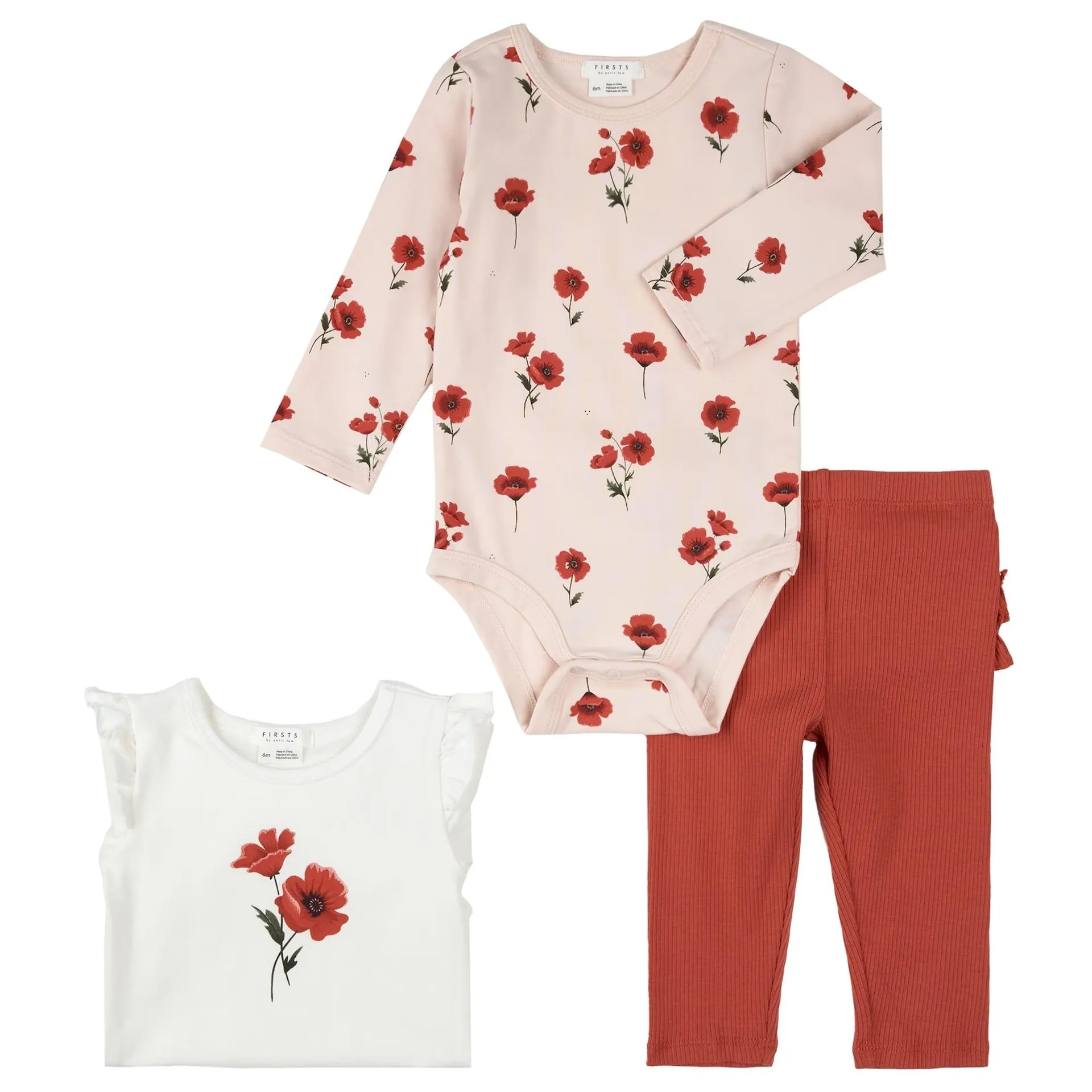 Poppies 3pc Set 3-24m