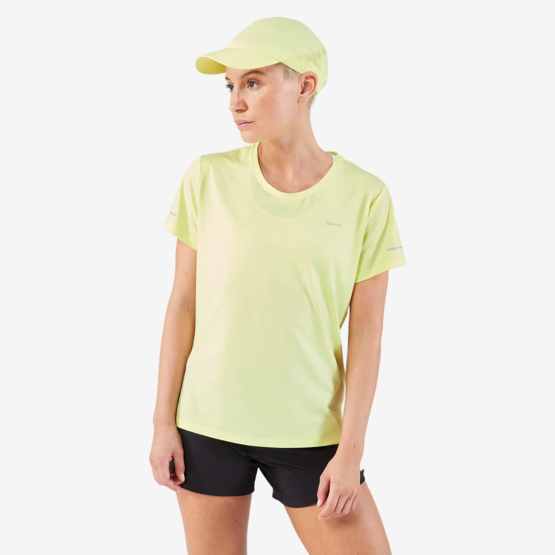 T-shirt de course respirant femme, Run 500 Dry