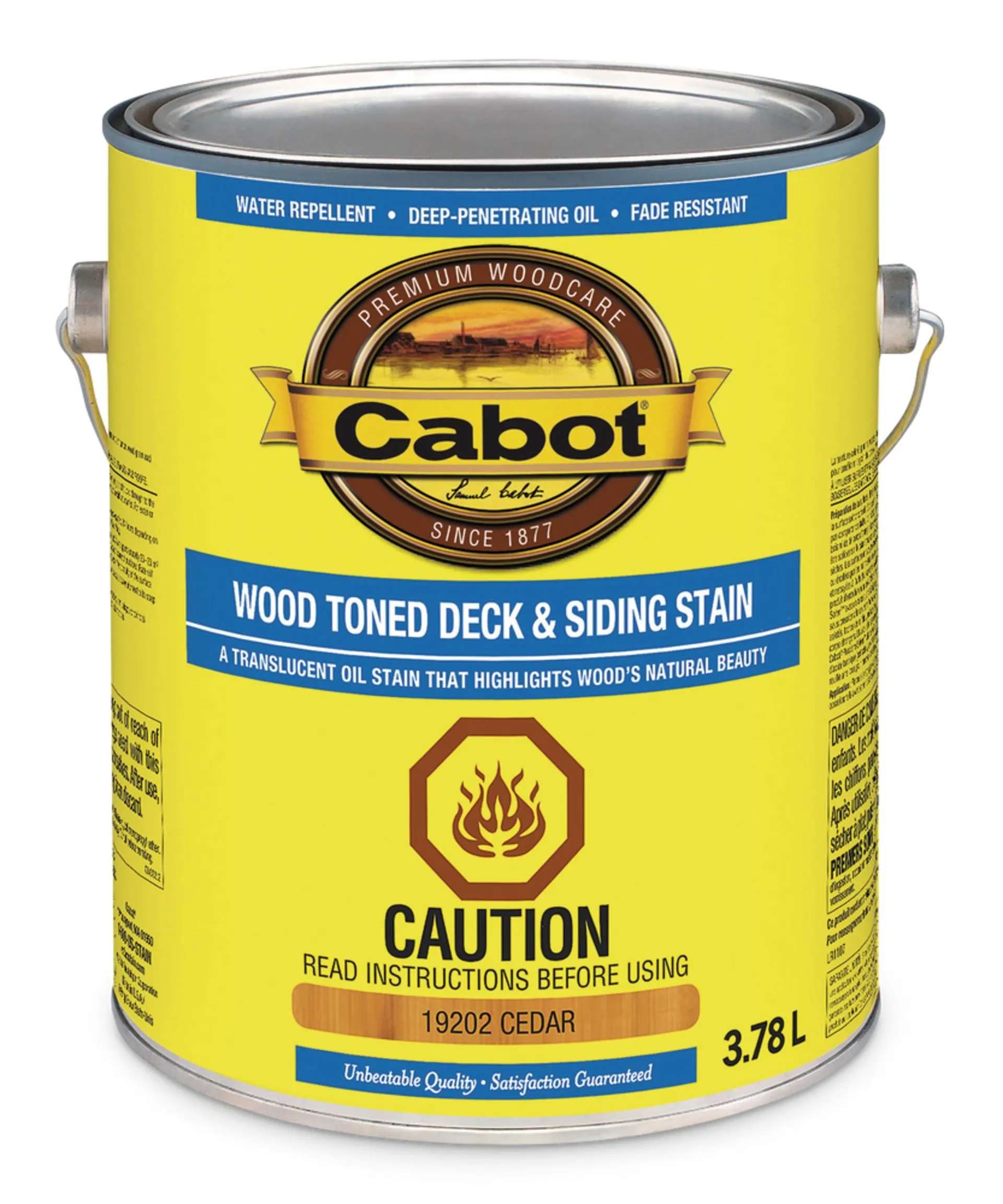Teinture colorée pour terrasses et parements à base d'huile Cabot, 3,78 L