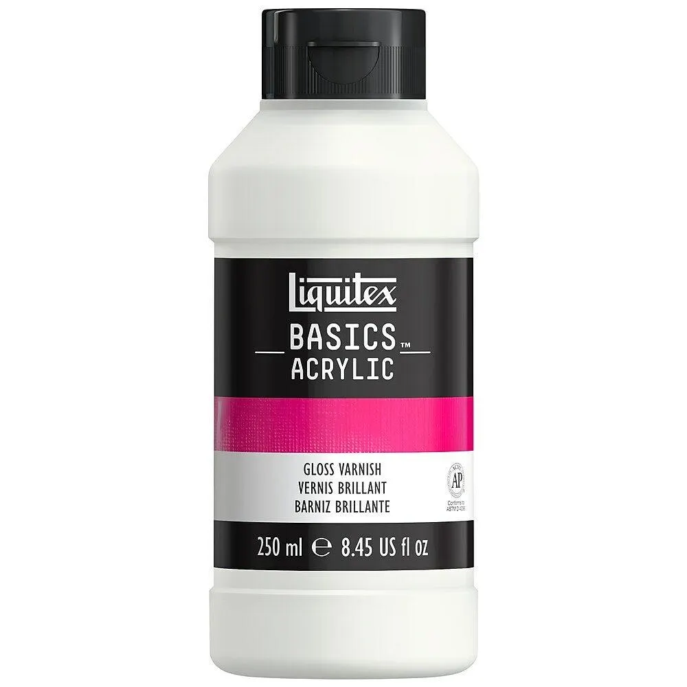 Liquitex Basics – Peinture acrylique 1041008, vernis brillant, bouteille de 250 ml