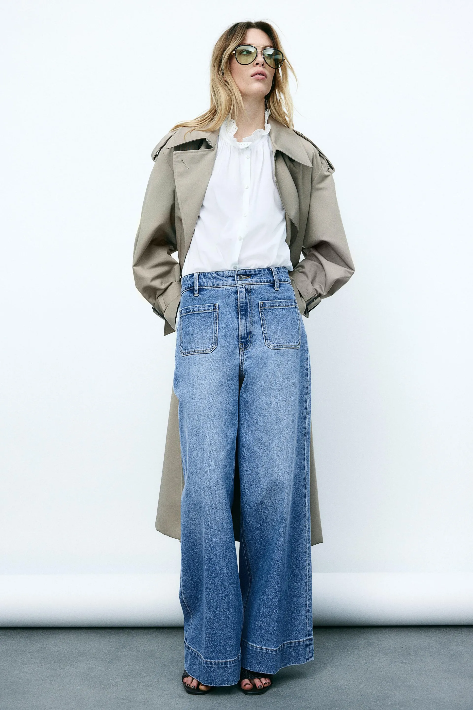 Jean ample taille haute