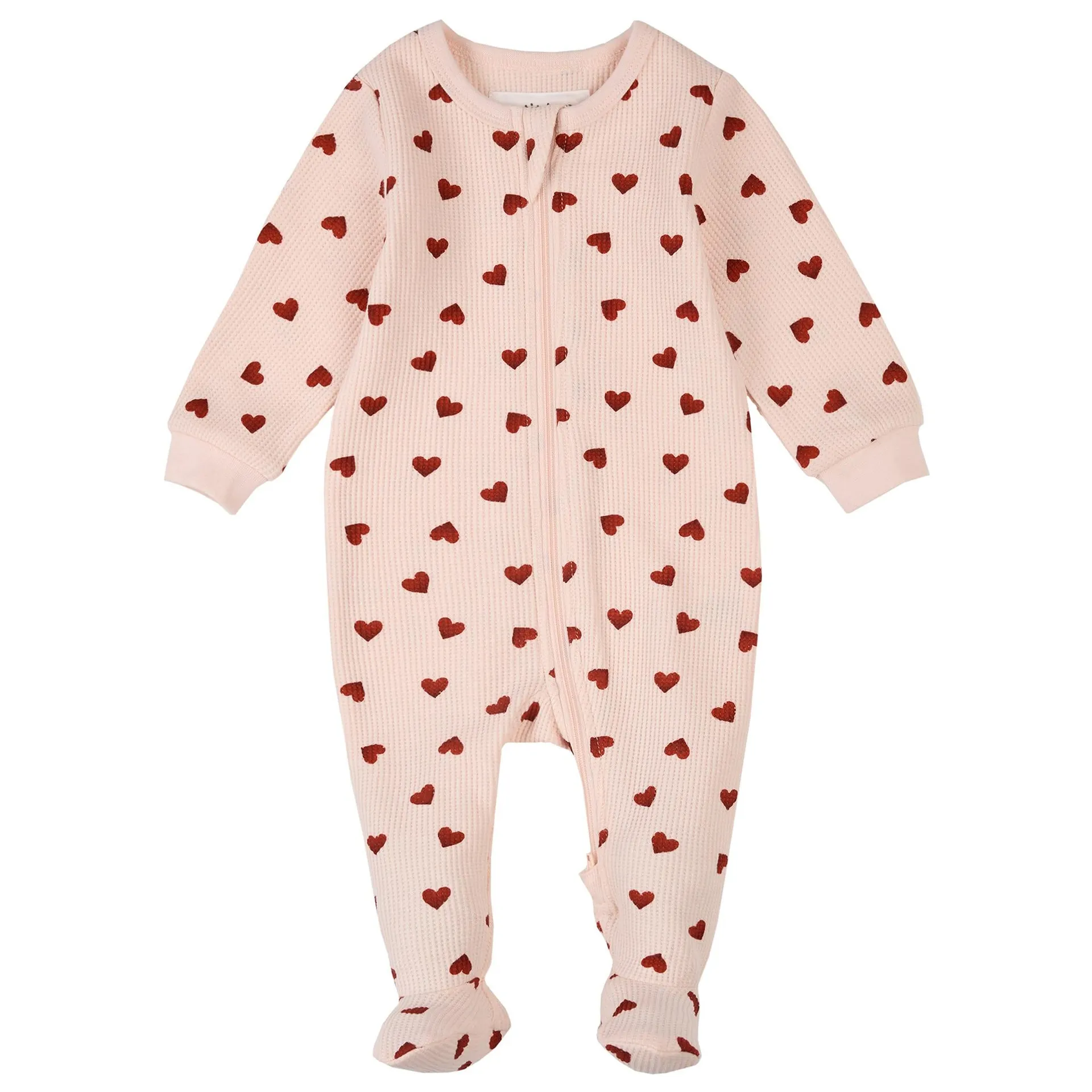 Hearts Waffle Pajamas 0-24m