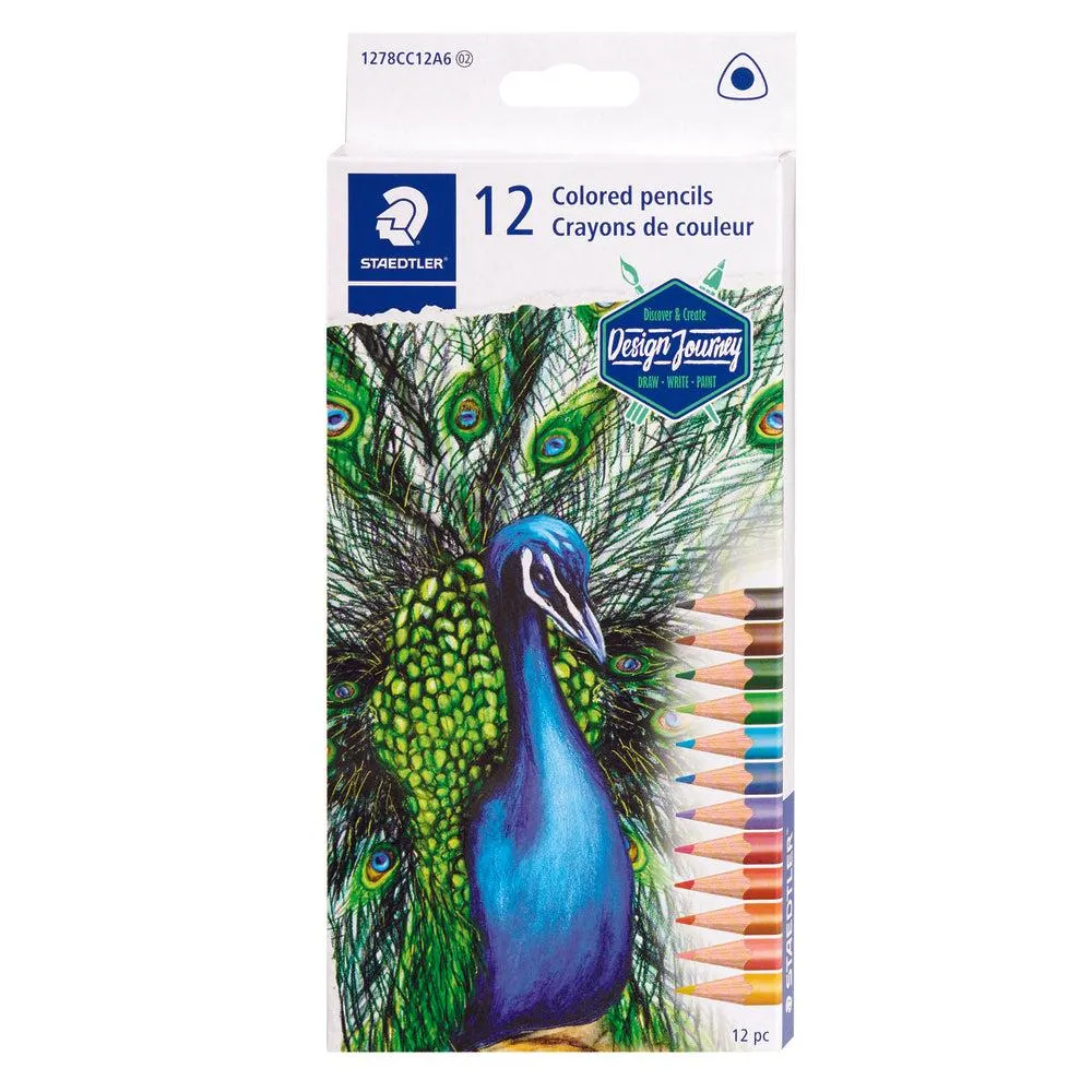 Staedtler - Crayons de couleur triangulaires - assorti - Paquet de 12