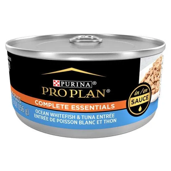 Entrée de nourriture humide de poisson blanc et thon formule « Complete Essentials » pour chats, 156 g