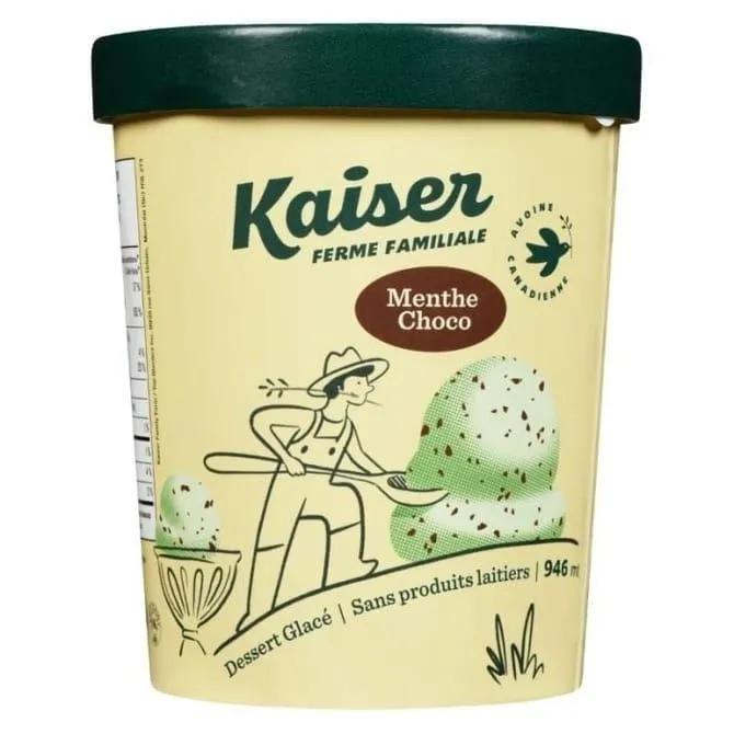Dessert glacé Pot sans produits laitiers menthe choco