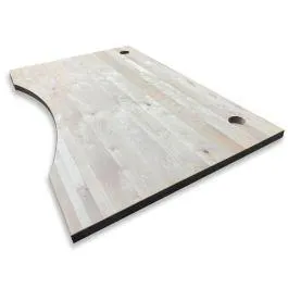 Dessus de bureau en merisier incurvé 30’’ x 48’’ x 1 ¼’’