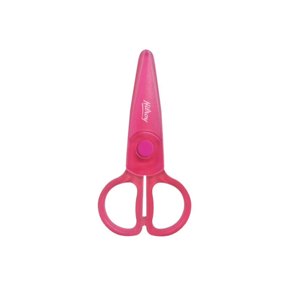 Hilroy - Ciseaux scolaires de sécurité avec lame en plastique - bout rond - rose - 5 po