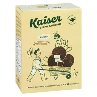 Dessert glacé Barre sans produits laitiers vanille