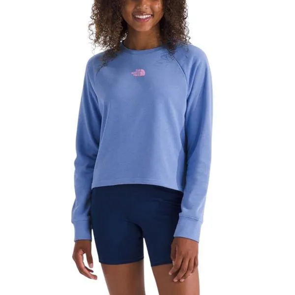 Chandail à col rond en tissu bouclette Clover pour fille