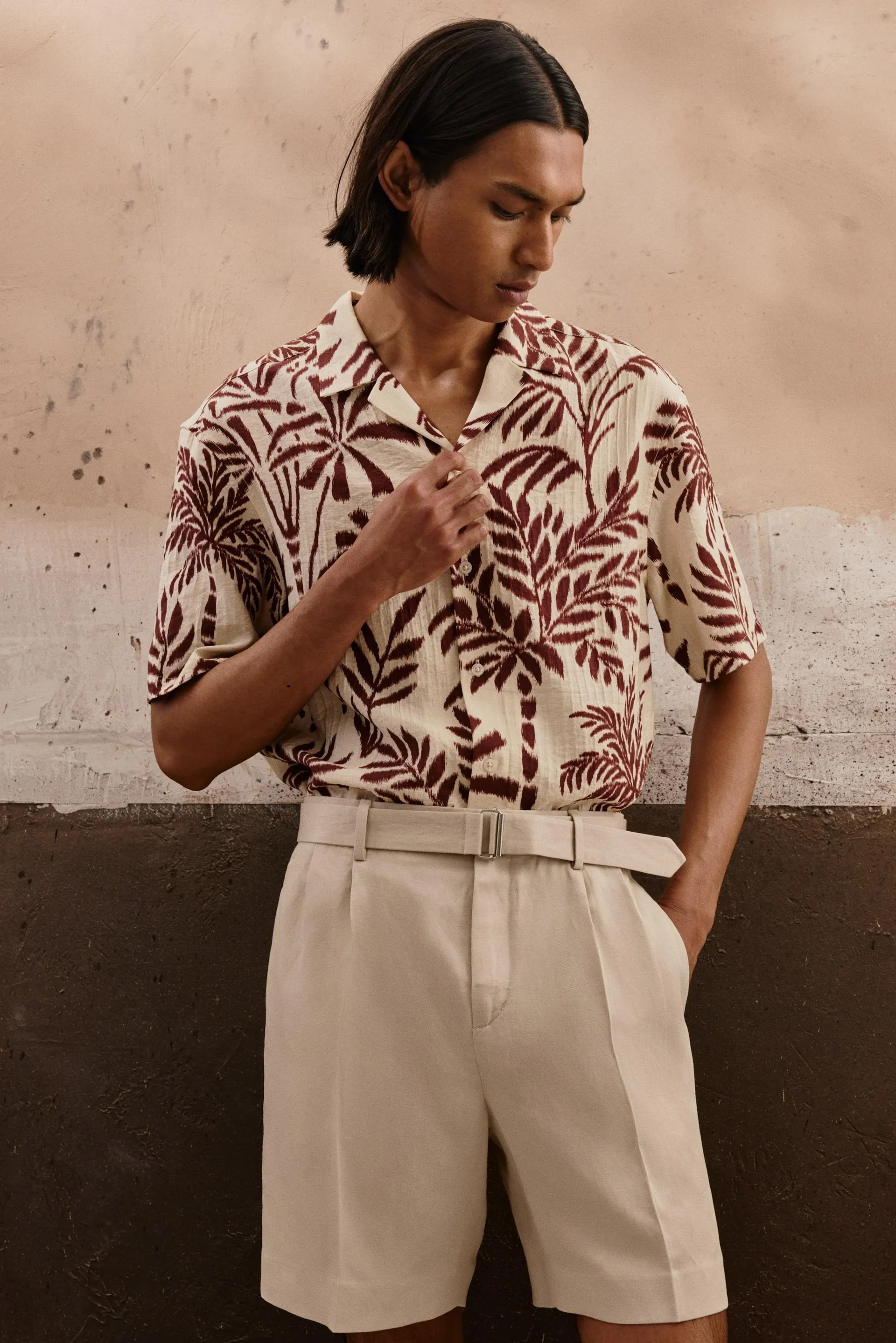 Short de costume décontracté en lyocell mélangé